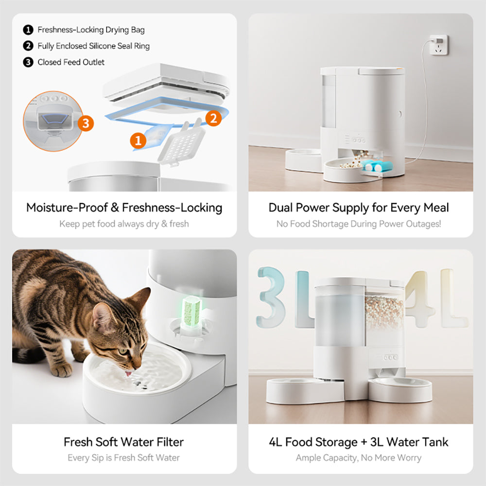 F13 Smart 2-in-1 Pet Feeder & Water Station