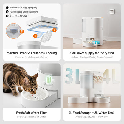 F13 Smart 2-in-1 Pet Feeder & Water Station