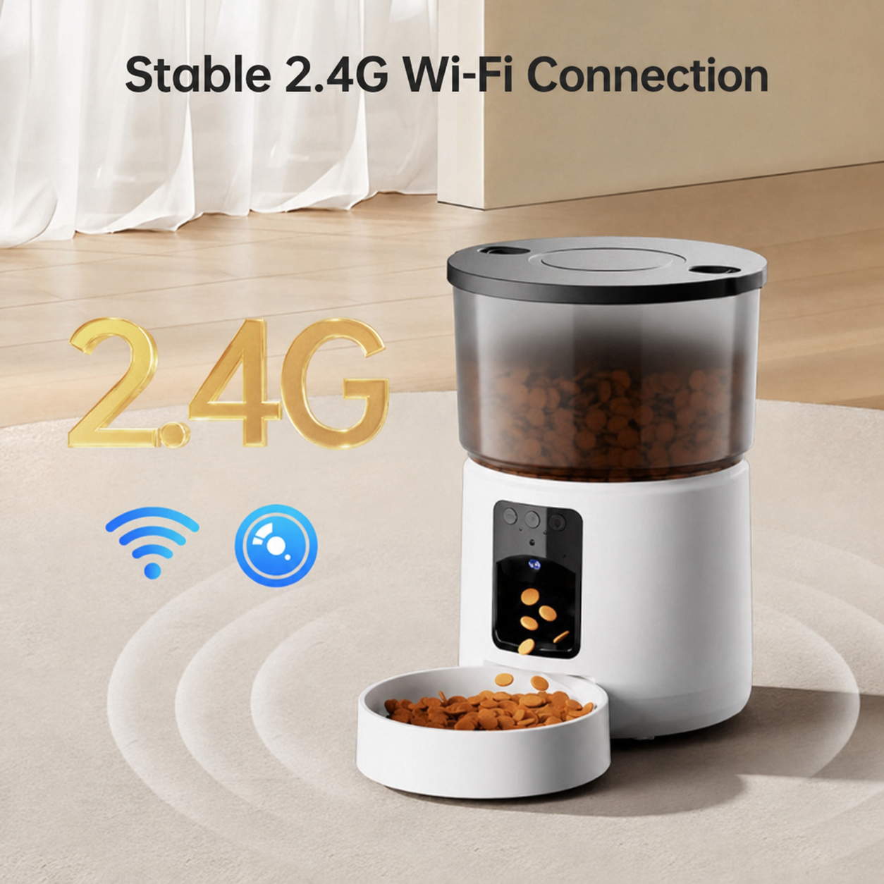 DR01 Smart Camera Pet Feeder with 4MP Bowl View 5L/3L