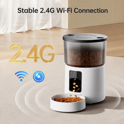 DR01 Smart Camera Pet Feeder with 4MP Bowl View 5L/3L