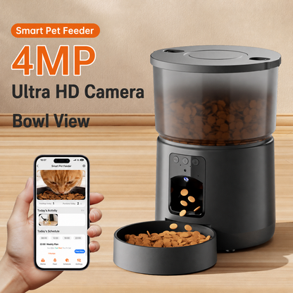 DR01 Smart Camera Pet Feeder with 4MP Bowl View 5L/3L