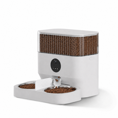 Smart Dual-Bowl Automatic Pet Feeder with Camera