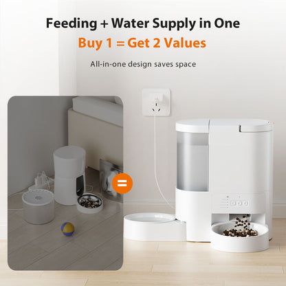 F13 Smart 2-in-1 Pet Feeder & Water Station