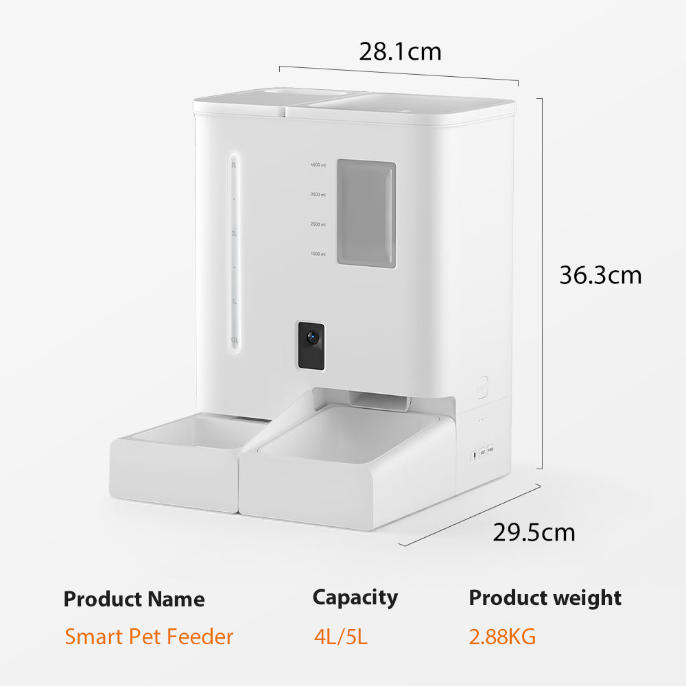 F03 Smart 2-in-1 Pet Water Fountain & Food Feede