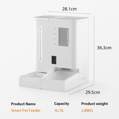 F03 Smart 2-in-1 Pet Water Fountain & Food Feede