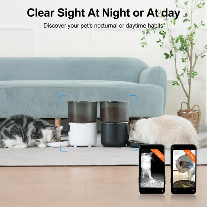 4L Automatic Cat Feeder with Portion Control – Basic, WiFi App & HD Camera Options