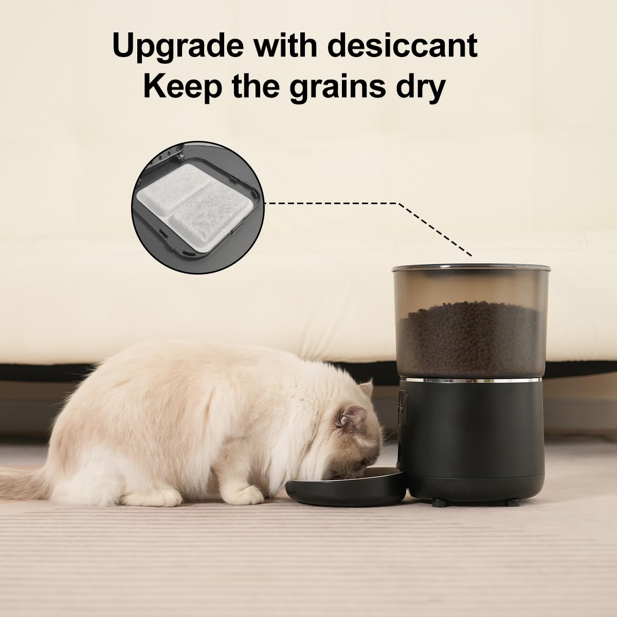 4L Automatic Cat Feeder with Portion Control – Basic, WiFi App & HD Camera Options